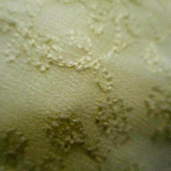 Chico's Asymmetric Tunic Blouse sz Small Creamy Yellow Embroidered Chiffon - Picture 10 of 11